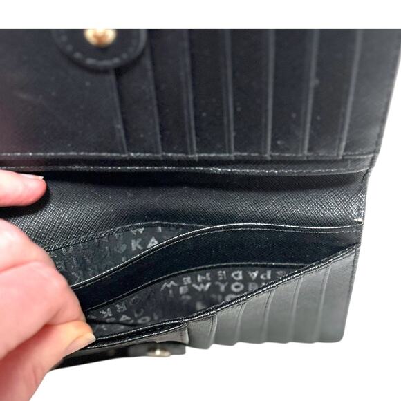 Kate Spade Classic Wallet - Black with Silver - Zipper Pocket, Snap Closure - Picture 8 of 10